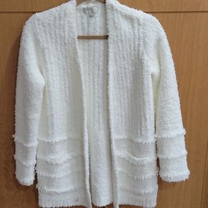 Barefoot Dreams Pure White Jacket 2 Pockets S~ XS